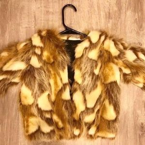 Caroline Bosmans faux fur Coat size 6/7